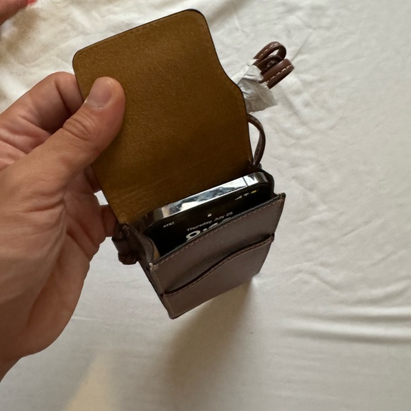 NEW Celine Brown Leather Phone Sunglass Case Pouch Crossbody limited edition - Picture 15 of 16